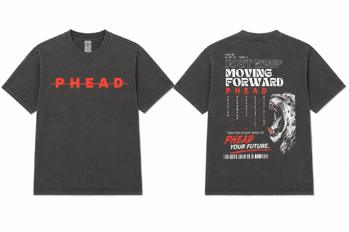 PHEAD Moving Forward Tee — Grey/Red